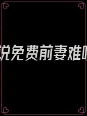 小说免费前妻难哄