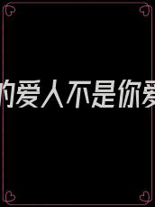 我是你的爱人不是你爱的人