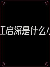 时妗江启深是什么小说