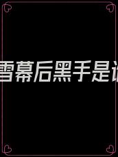 昭雪幕后黑手是谁