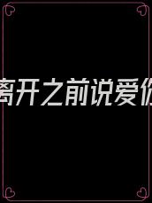 电视剧离开之前说爱你剧情