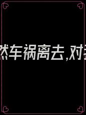 老公突然车祸离去,对我打击很大