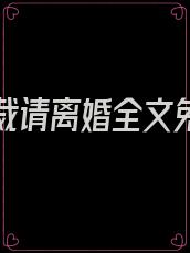 隐婚总裁请离婚全文免费阅读